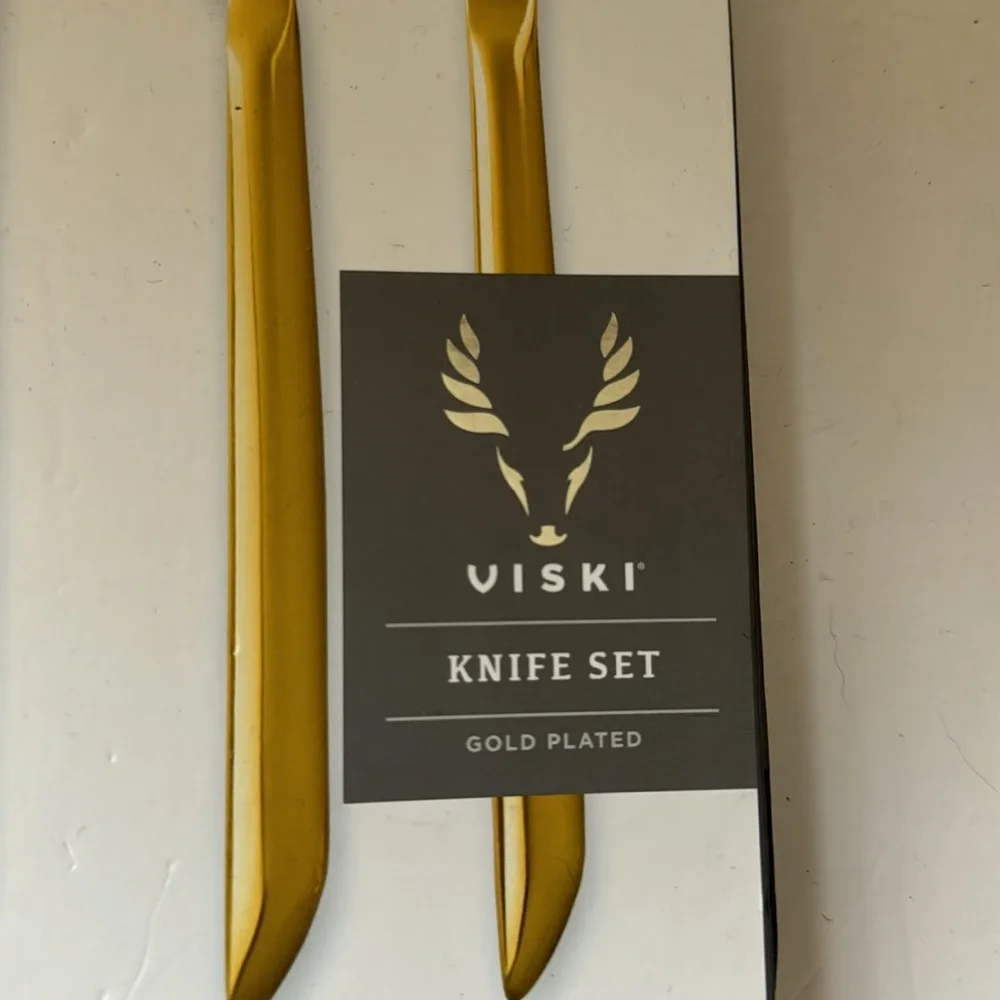 Viski Gold plated Cheese knives set